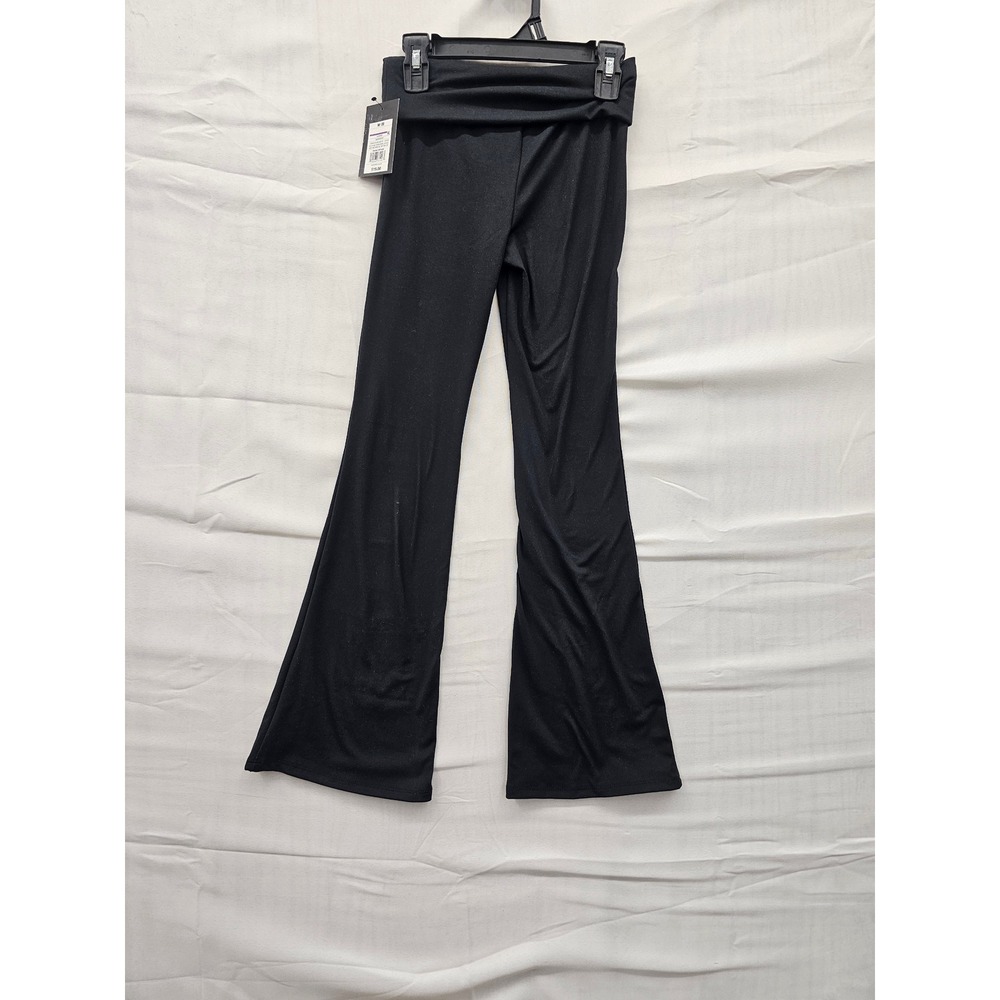 Art Class Girls Black Flare Leggings Foldover Waist Yoga Pants Size M 8 NWT